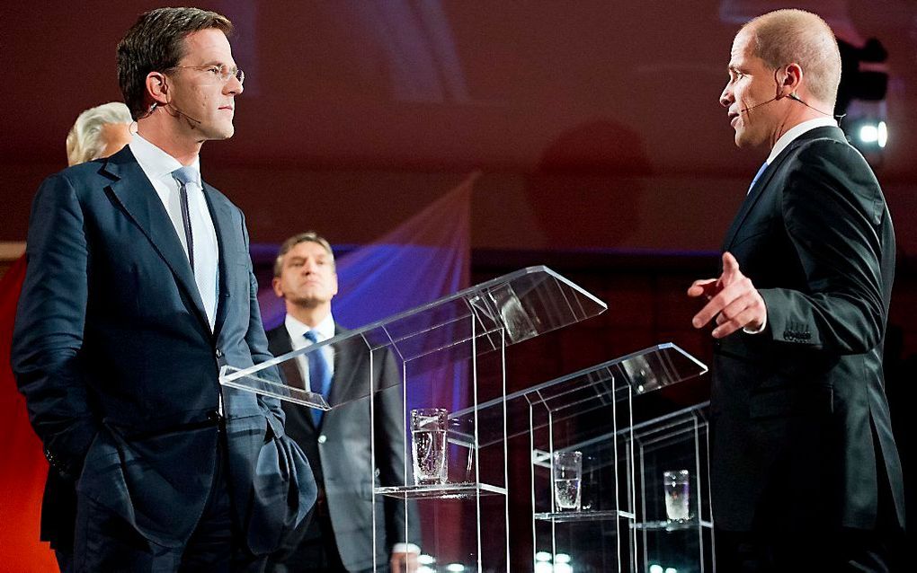 Premier Rutte en PvdA-leiders Samsom. beeld ANP