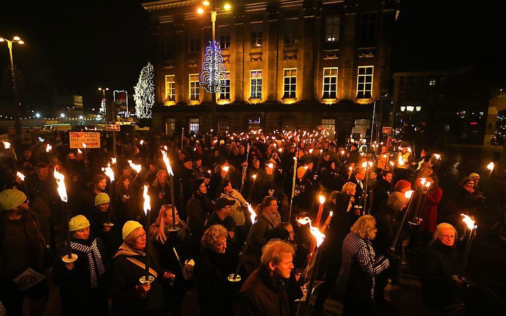 Protest tegen gaswinning in Groningen. Beeld ANP