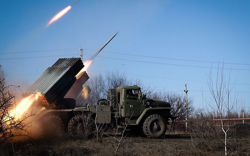 Pro-Russische rebellen in hevig gevecht vrijdag. Beeld AFP