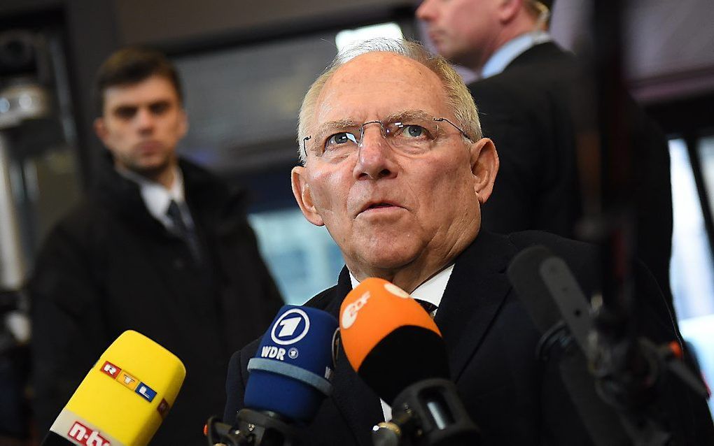 Met name de Duitse minister van Financiën Wolfgang Schäuble was zeer sceptisch over de kansen op een akkoord over de Griekse schuldenkwestie. Beeld AFP