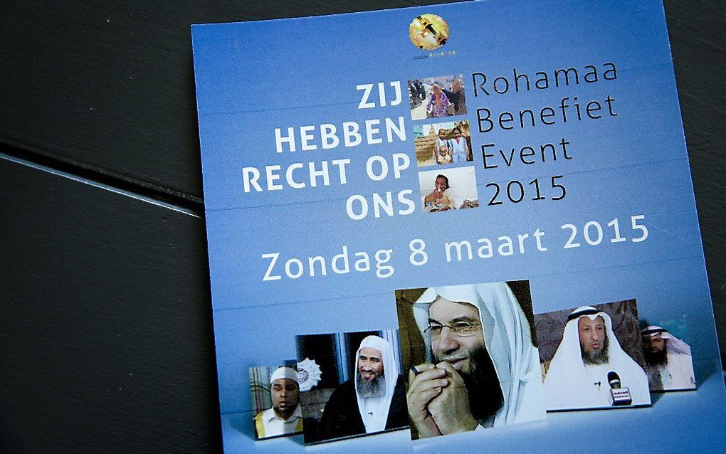 Flyer van het event in Rijswijk. beeld ANP