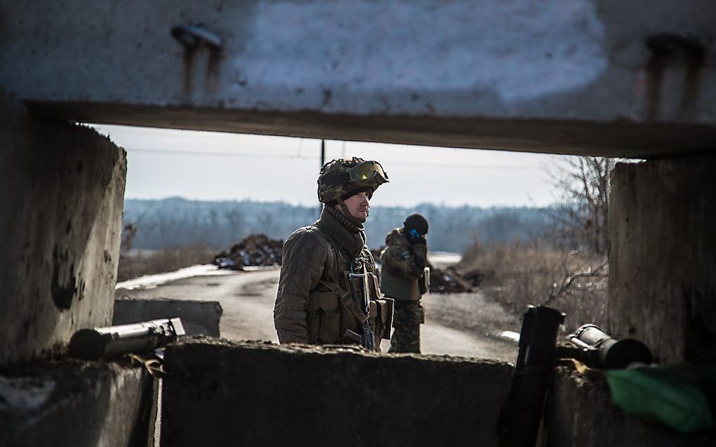 Checkpoint in Donetsk. Beeld AFP