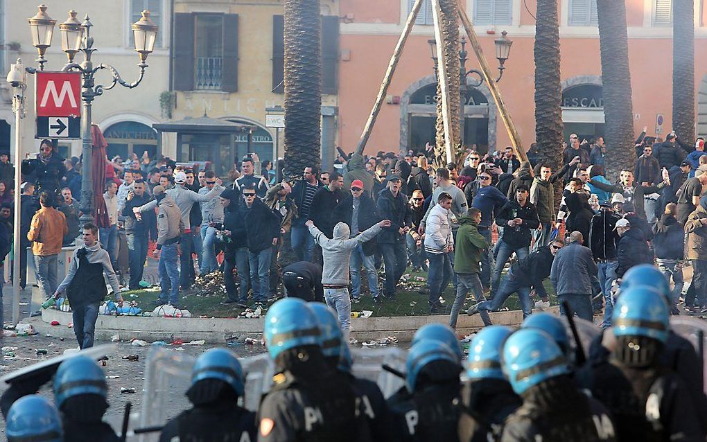 Nederlandse relschoppers hielden huis in Rome. beeld ANP