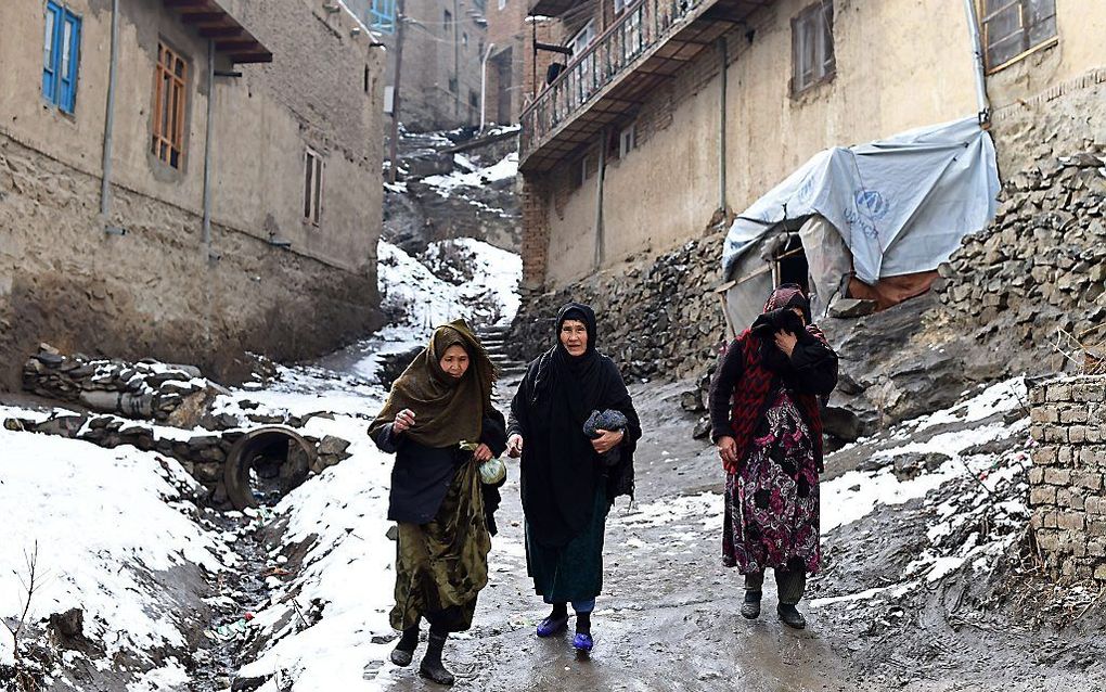 Afghaanse vrouwen in Kabul. beeld AFP