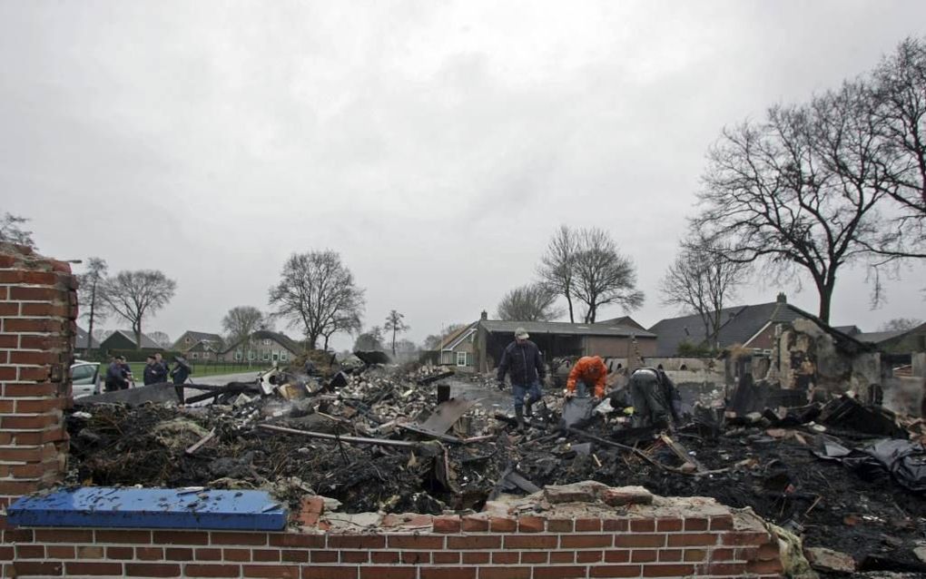 Restanten van de boerderij van Klaas Slager in Staphorst. beeld Eelco Kuiken