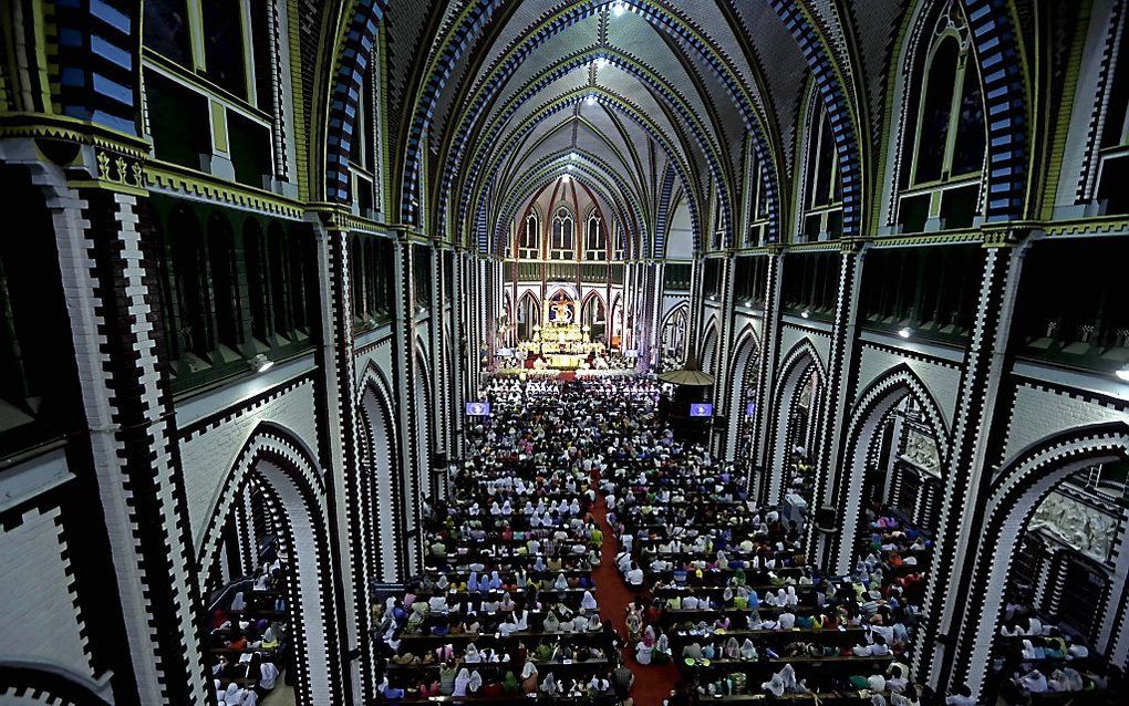 Kerk in het Birmese Rangoon. Beeld EPA