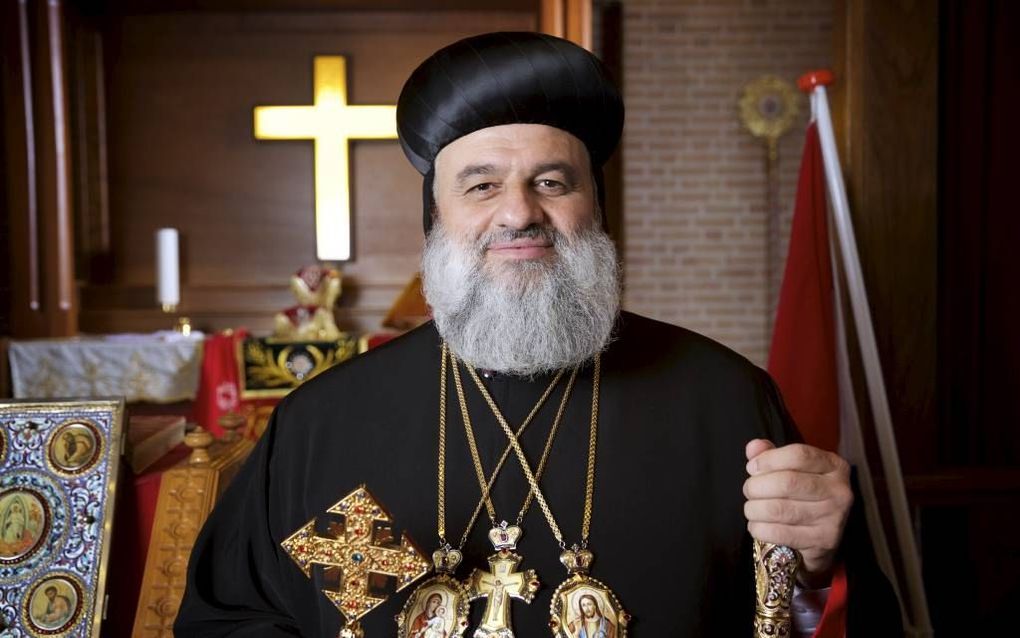 Patriarch Ignatius Aphrem II, leider van de Syrisch-Orthodoxe Kerk. beeld Sjaak Verboom