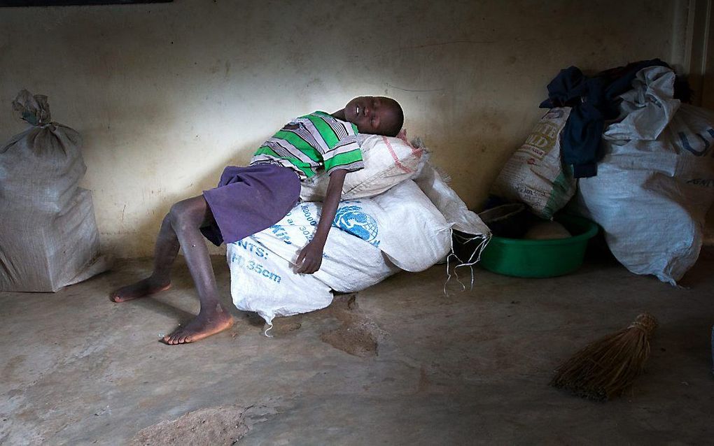 Een jonge evacué in Chikwawa, Malawi. beeld AFP