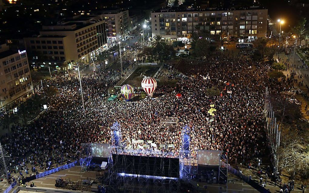 Protest in Tel Aviv. beeld AFP