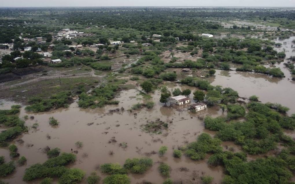 Blik op de Malawische plaats Makhanga, in het zuidelijke district Nsanje, vorige maand. beeld AFP