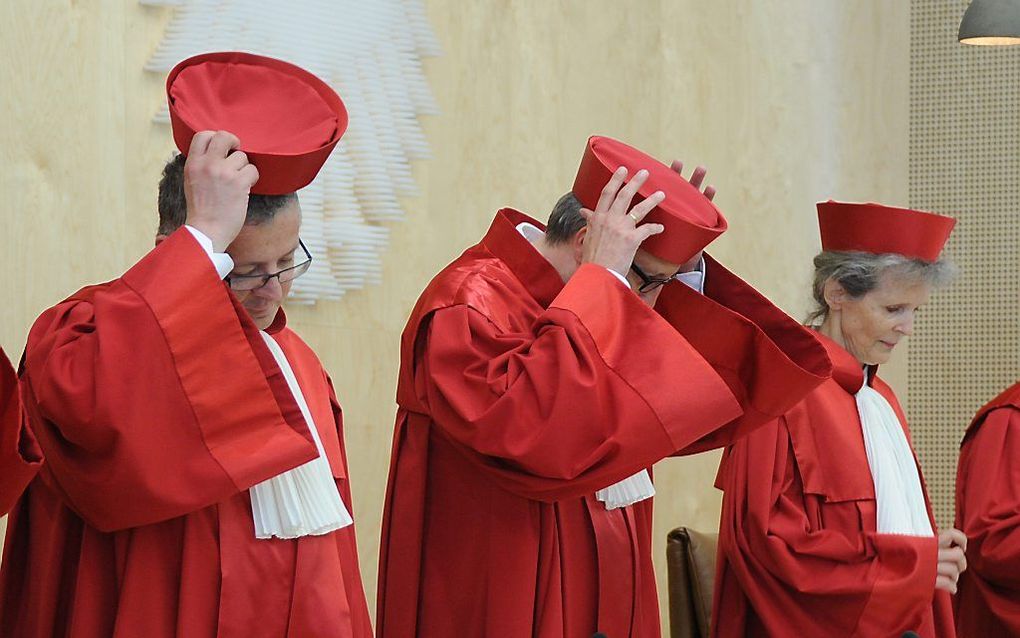 De rechters van het grondwettelijk hof in Duitsland rekende af met de voorrang voor christelijke waarden in het onderwijs. EPA