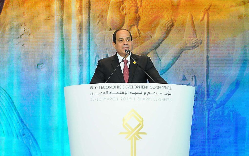 De Egyptische president Abdel Fattah al-Sisi. beeld AFP