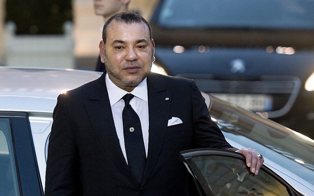 Koning Mohammed VI. beeld AFP