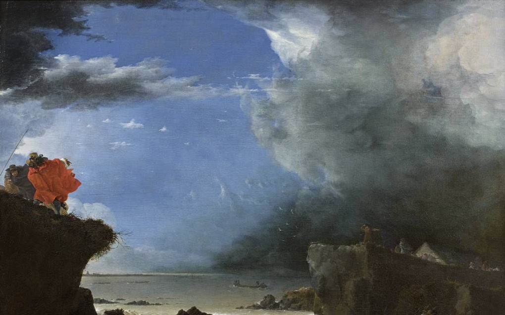 The breach of the Sint Anthonisdijk at Houtewael, Jan Asselijn. beeld Galerie Haboldt &Co