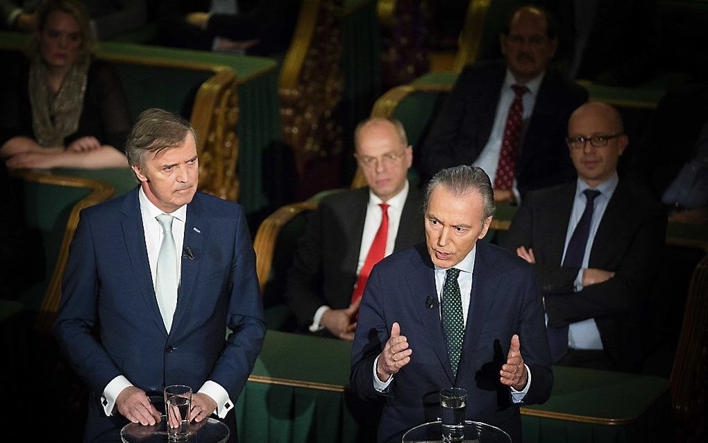 VVD'er Hermans en CDA'er Brinkman als lijsttrekker voor hun partij voor de Eerste Kamer, beeld ANP.