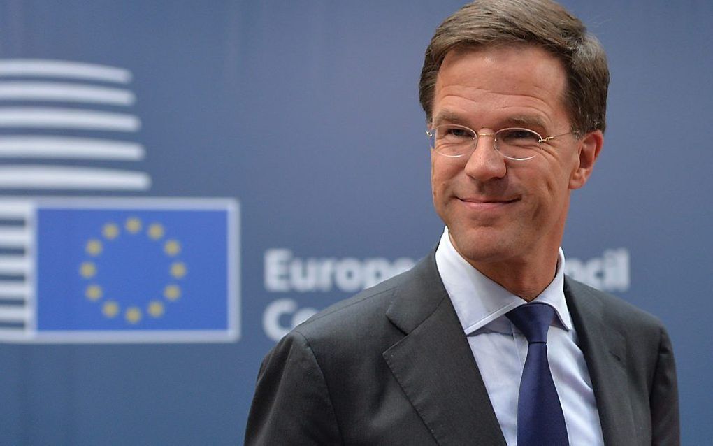 Rutte in Brussel. Beeld EPA