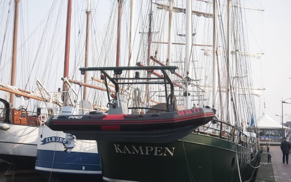 Schepen in de haven van Lelystad. Beeld Michiel Satink