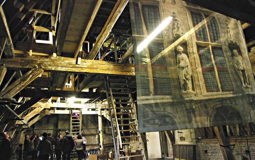 Interieur van het gerestaureerde stadhuis in Veere. Het opent zaterdag de deuren voor het publiek als museum. beeld Van Scheyen Fotografie