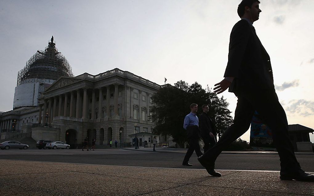 WASHINGTON. Diverse Amerikaanse staten proberen met eigen wetgeving te anticiperen op de mogelijke federale legalisering van het homohuwelijk. De politieke wind hebben zij mee, maar het hooggerechtshof vermoedelijk niet. beeld AFP