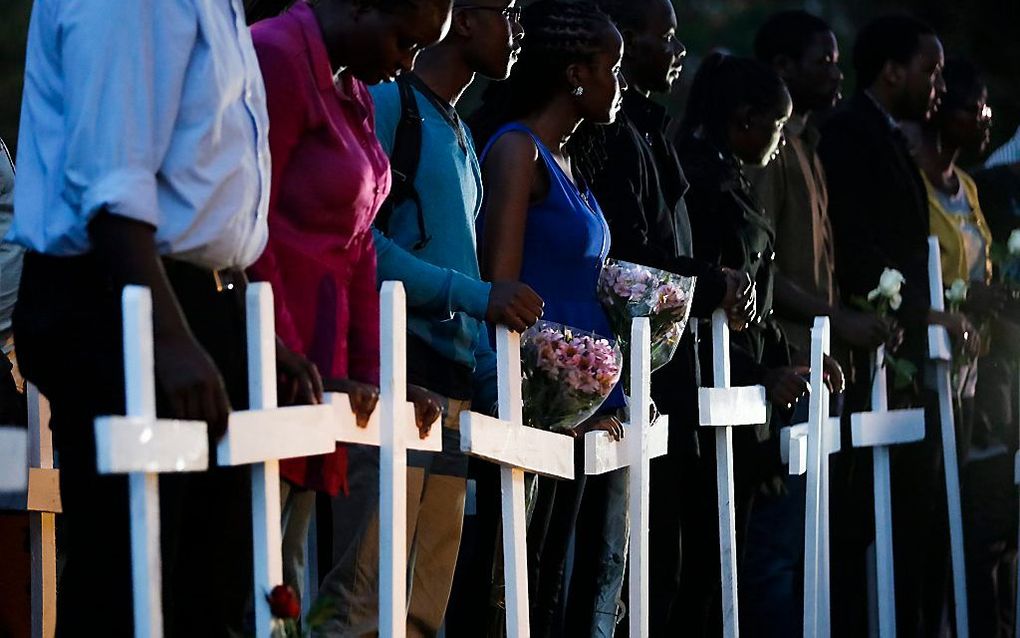 Herdenkingsdienst in Nairobi, dinsdagavond. beeld EPA