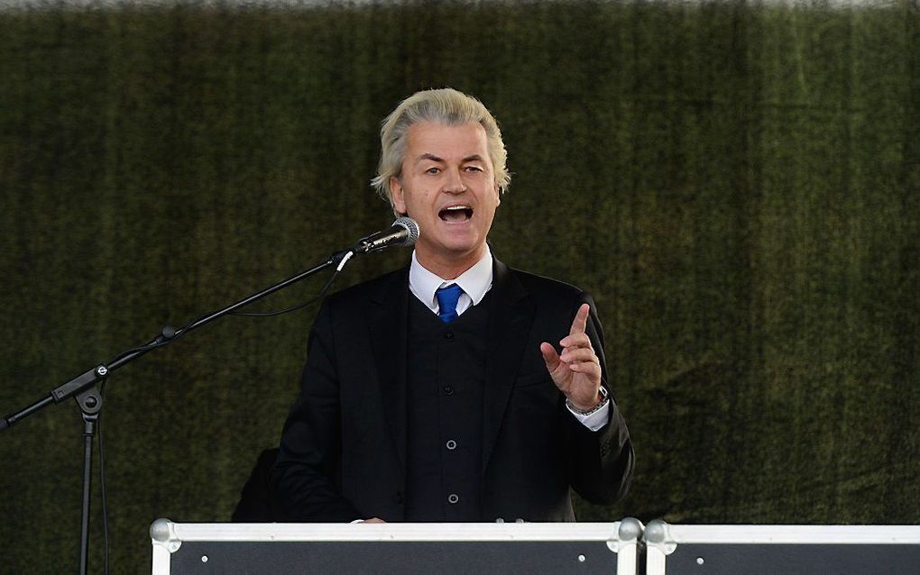 Wilders in Dresden. beeld AFP