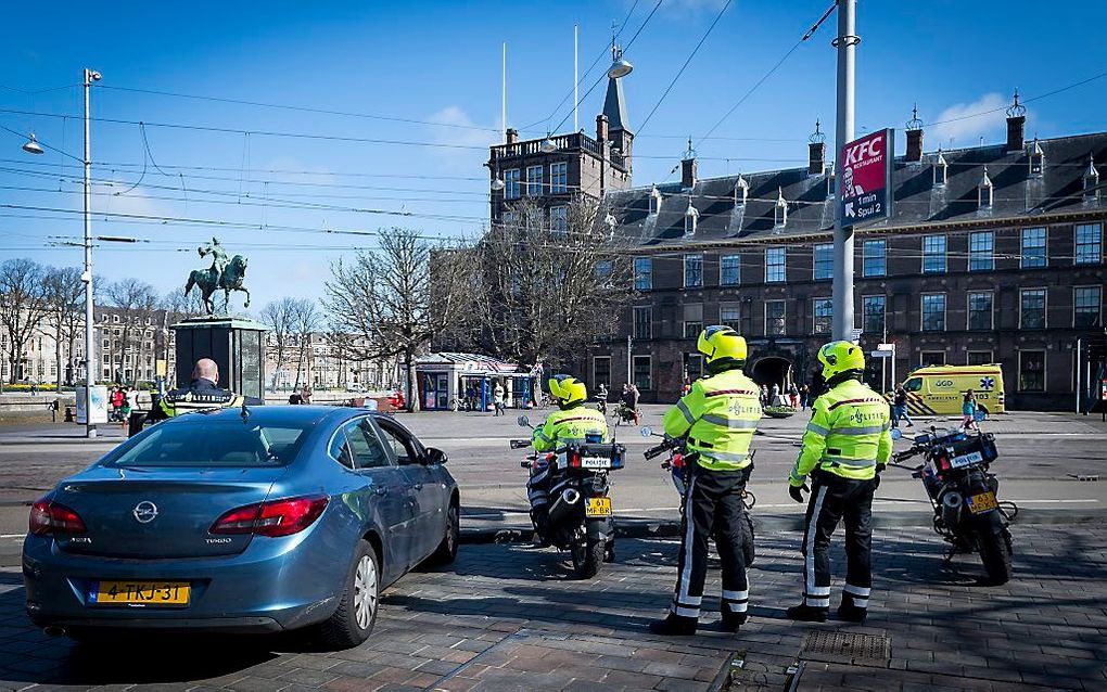 Protesterende politie. Beeld ANP