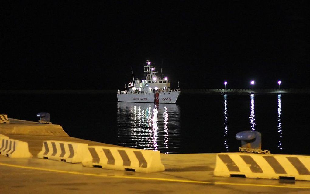 Schip van de Italiaanse kustwacht. Beeld EPA