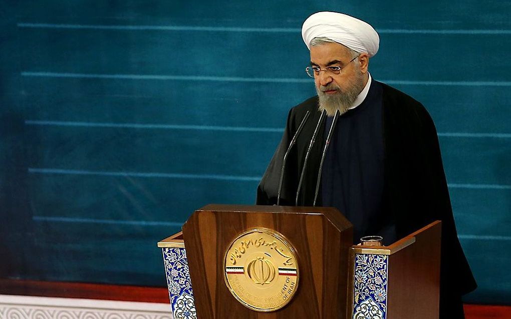 De Iraanse president Hassan Rouhani. beeld AFP