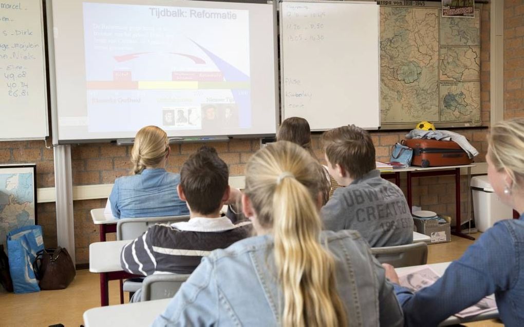 Geschiedenismethoden in gebruik in het voortgezet onderwijs. beeld Sjaak Verboom