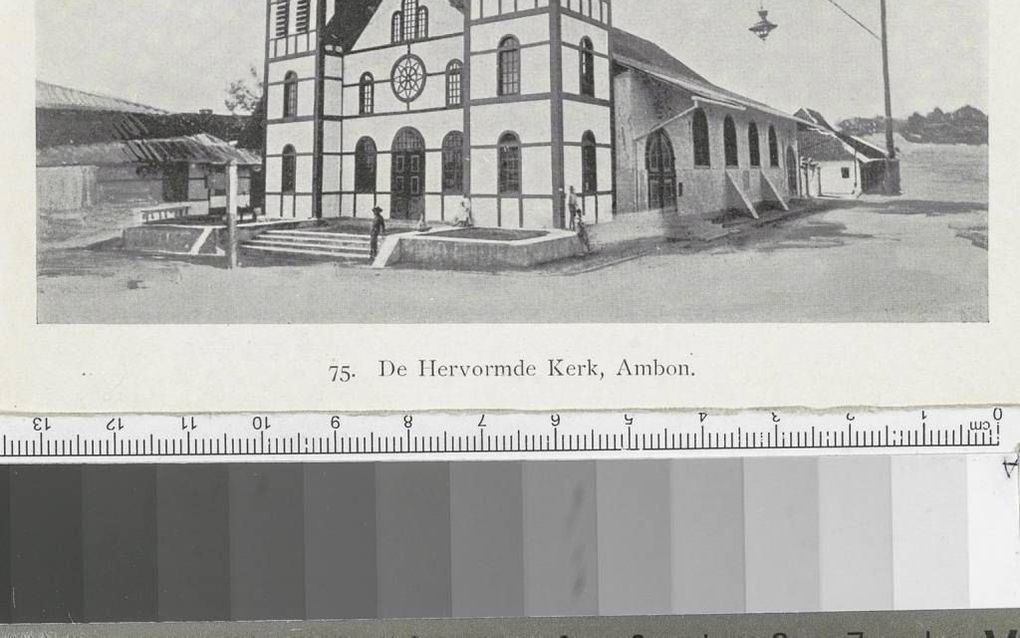 De Grote Kerk te Ambon, 1782 (in 1944 verwoest). beeld Th. van den End