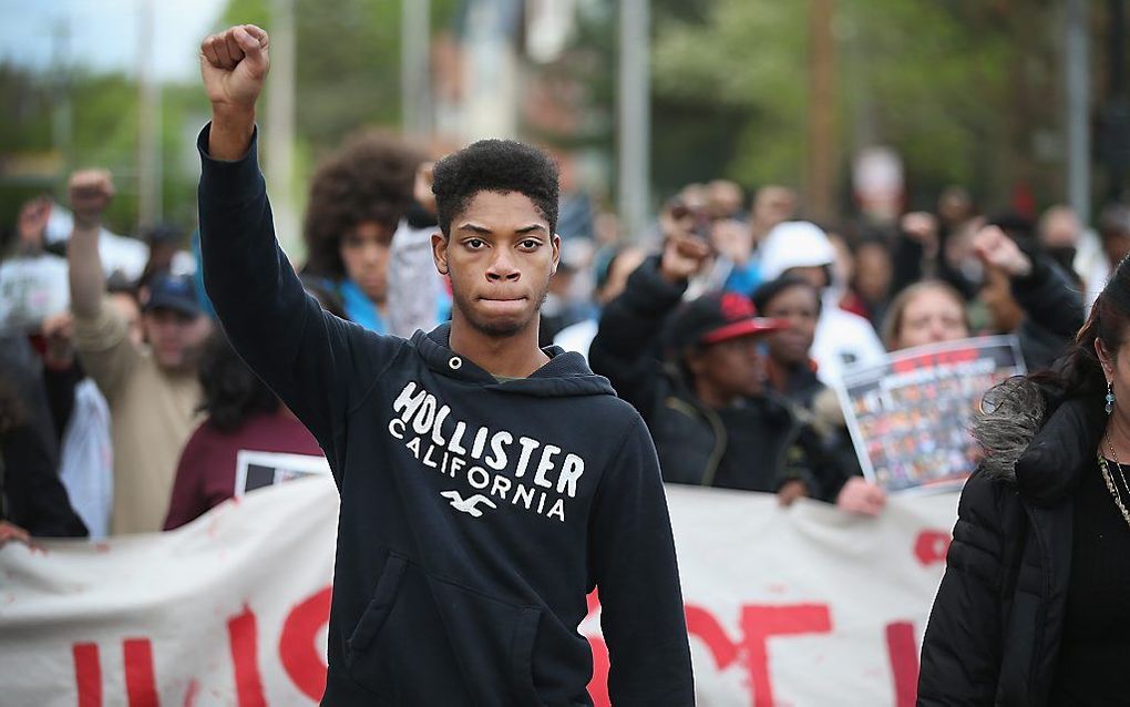 Protest na doodschieten Tony Robinson. Beeld AFP