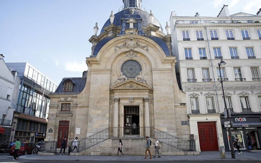 De protestantse Temple du Marais, in het hartje van Parijs. beeld EPA