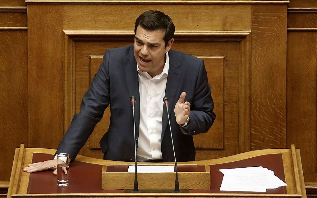 De Griekse premier Alexis Tsipras. beeld EPA