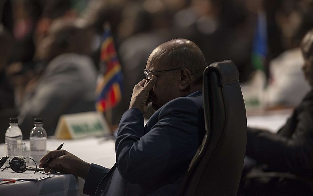 Al-Bashir tijdens de Afrikatop afgelopen weekeinde. Beeld AFP