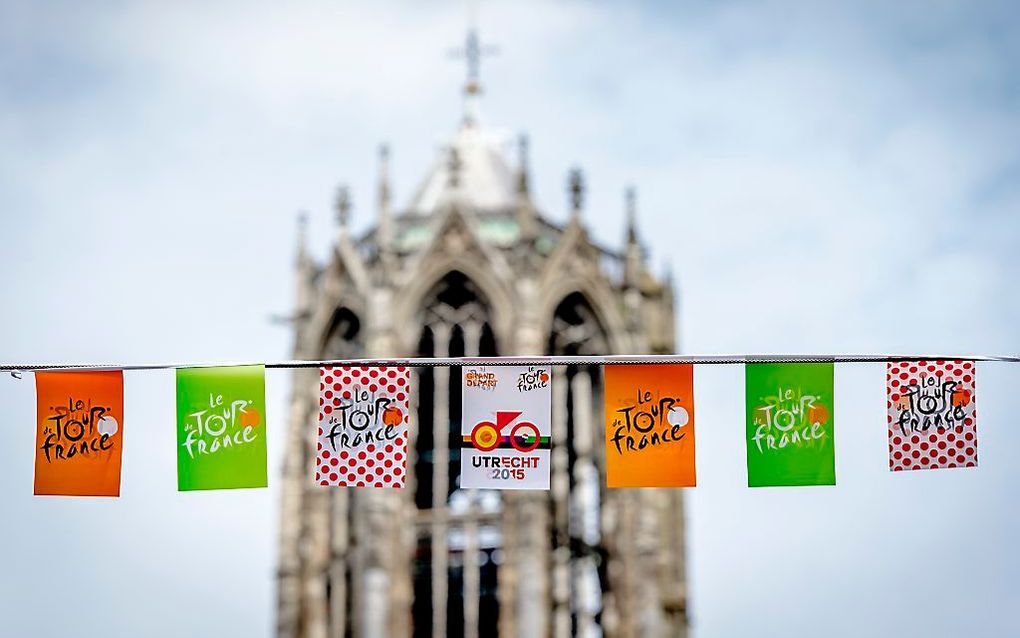 In Utrecht zijn de voorbereidingen voor de start van de Tour de France in volle gang. beeld ANP