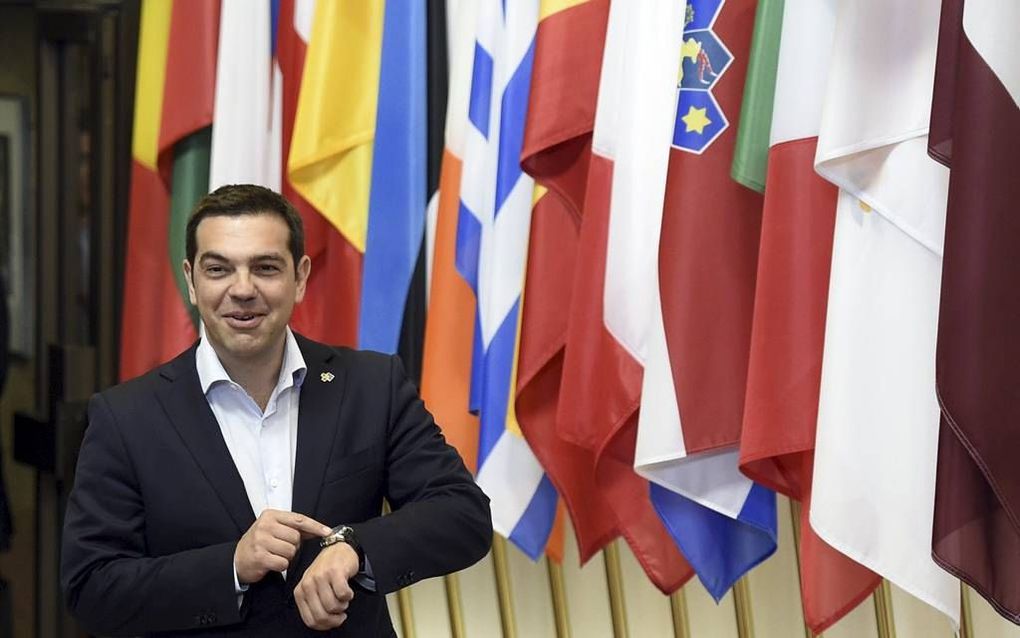 Premier Tsipras. beeld AFP