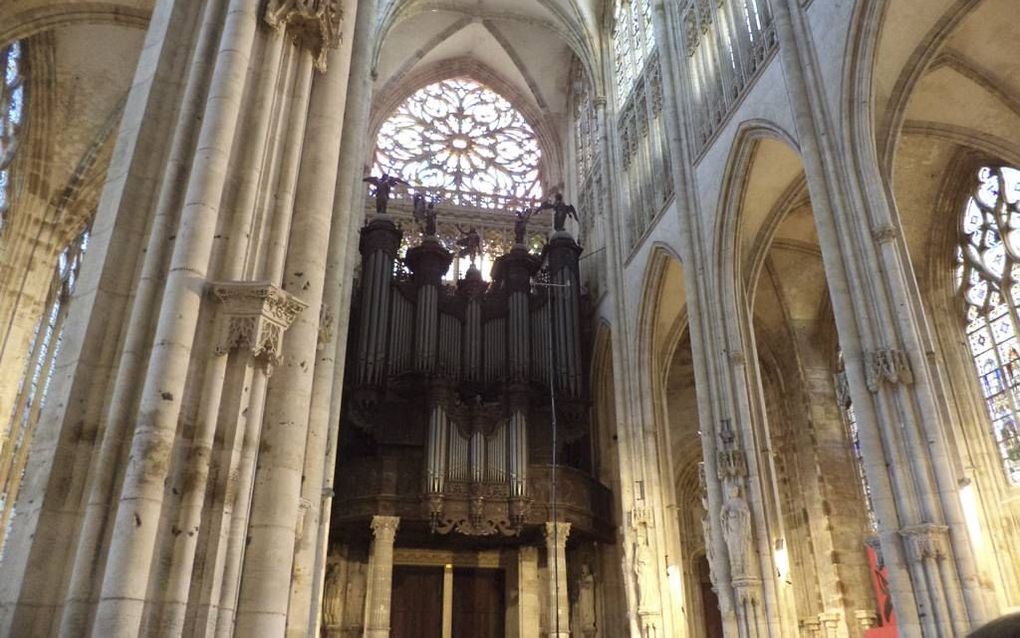 Het vierklaviersorgel van de negentiende eeuwse bouwer Aristide Cavaillé-Coll in de Saint-Ouen in Rouen bestaat 125 jaar. Beeld RD