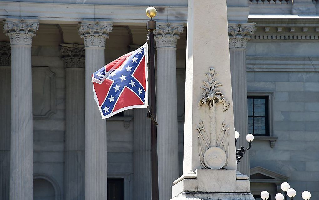 De confederale vlag. beeld AFP