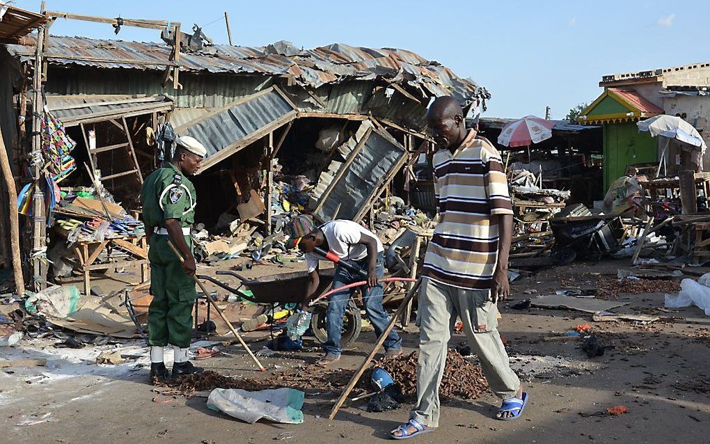 Eerder deze week pleegde Boko Haram een aanslag in Maiduguri. Beeld AFP