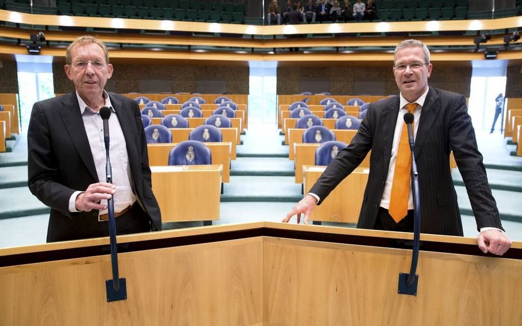 De Kamerleden Dijkgraaf (SGP) en Ulenbelt (SP) beeld Dirk Hol