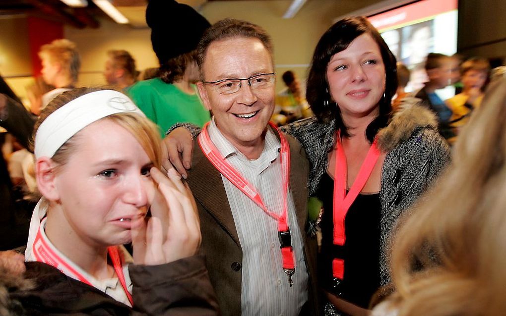 Een populaire docent tijdens de verkiezing Leraar van het Jaar. beeld ANP