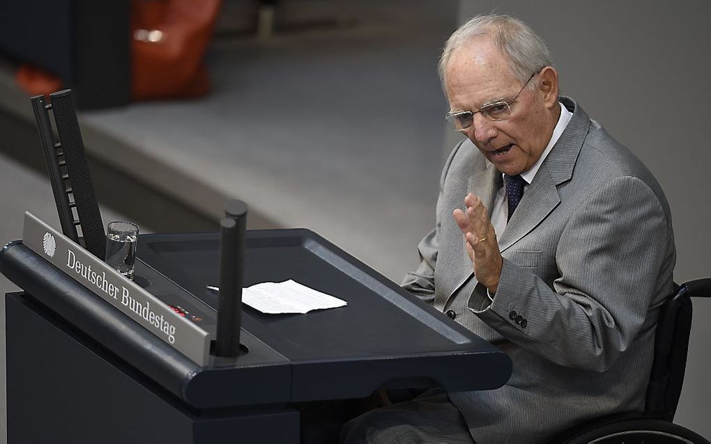 De Duitse minister van Financiën Minister Wolfgang Schäuble. beeld AFP