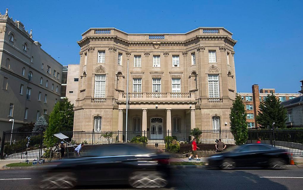 De Cubaanse ambassade in het centrum van Washington is een enorme villa uit 1917. beeld EPA