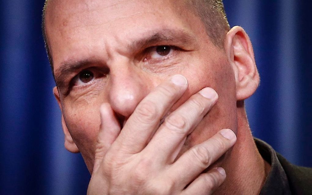 De Griekse minister van Financiën Varoufakis. beeld EPA