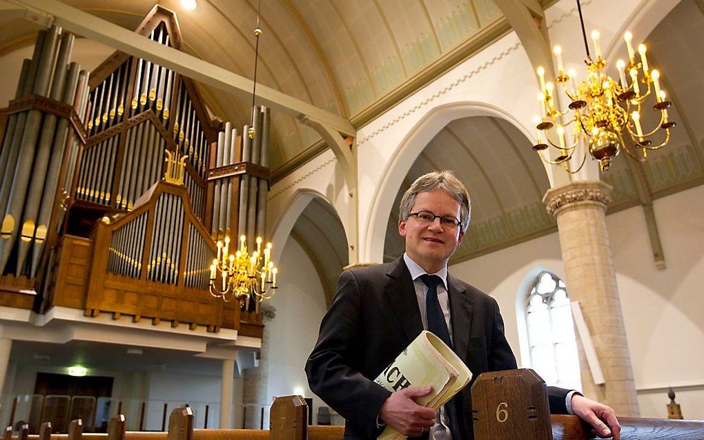 Organist Paul Kieviet speelt zaterdag 11 juli Bach in de lutherse kerk in Den Haag. beeld RD, Anton Dommerholt