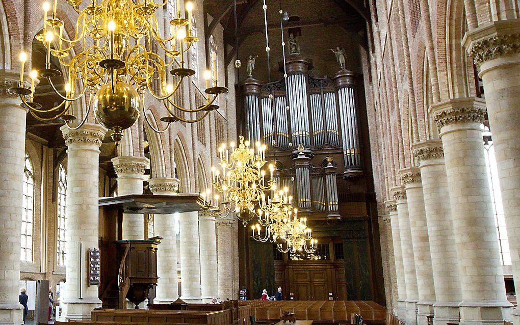 Het Bätzorgel in de Nieuwe Kerk van Delft. Beeld RD, Anton Dommerholt