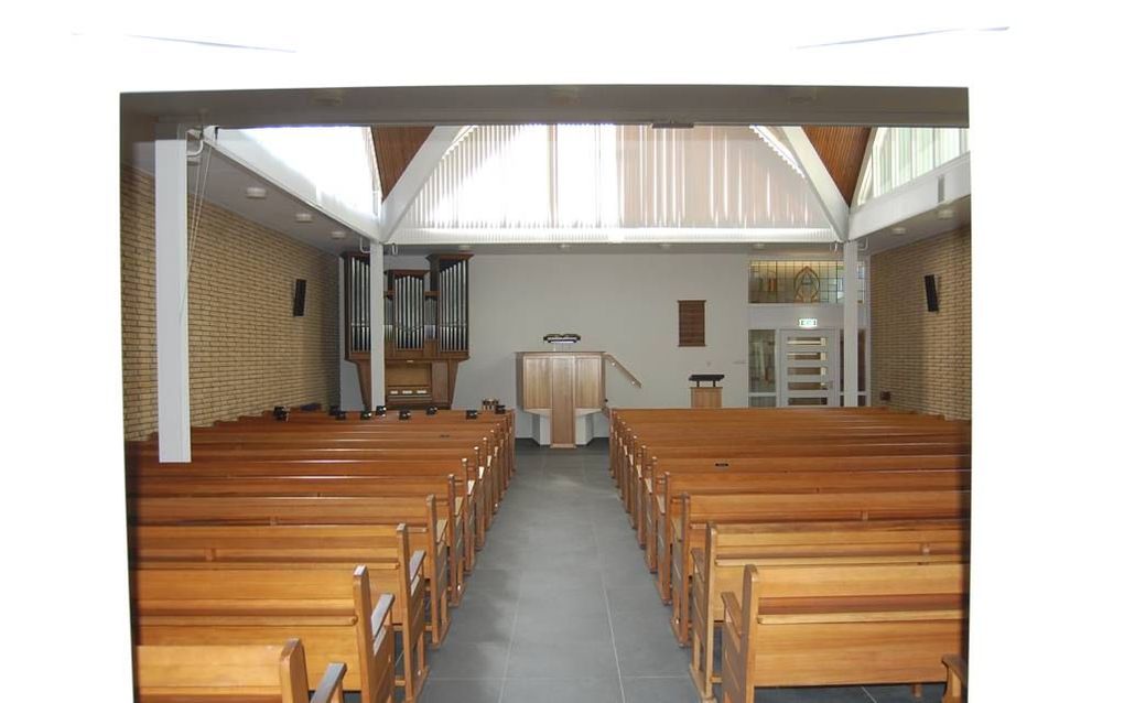 Interieur van de onlangs gerenoveerde kerk van de gg Spijkenisse. beeld L. G. Harlaar