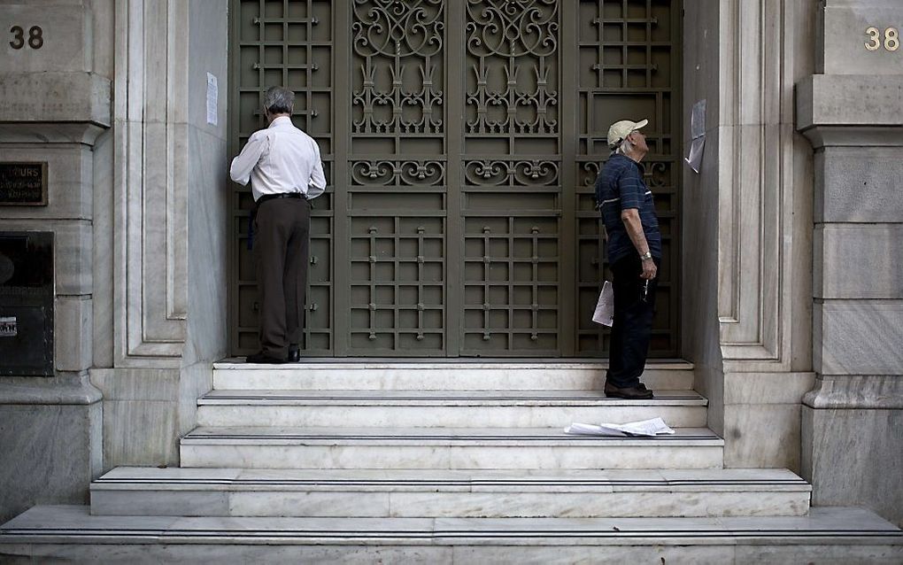 Griekse banken blijven nog zeker tot maandag dicht.  beeld AFP