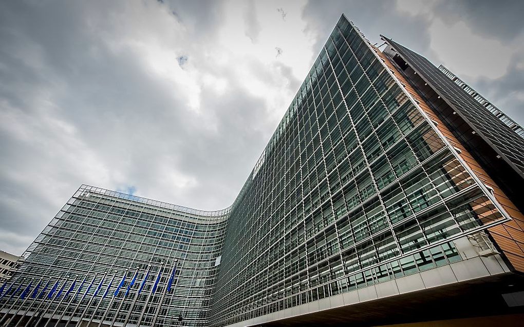 Het Berlaymont gebouw in Brussel, hoofdkantoor van de Europese Commissie. beeld ANP