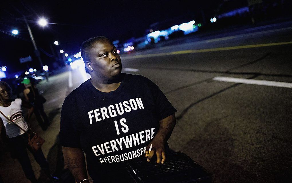 Demonstratie tegen politiegeweld in Ferguson. Beeld AFP